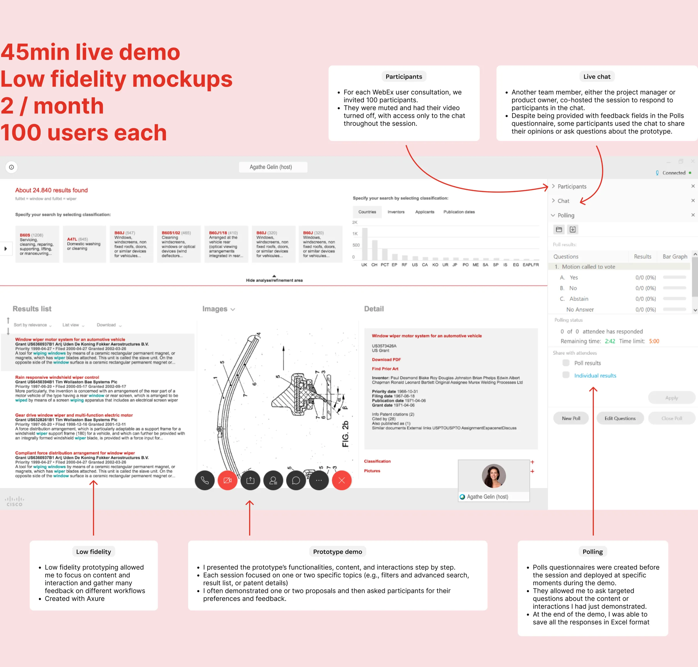 Presenting prototypes to users over WebEx